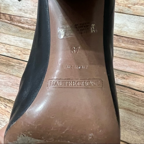 L'Autre Chose Black Leather Ankle Boots - Picture 9 of 9